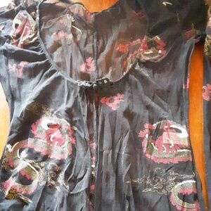 Sheer Dragon Print Cover